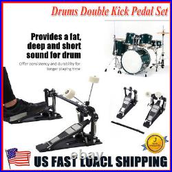 1 Pair Bass Pedal Direct Drive Drum Kick Pedals+2 Drum Stepping Hammer