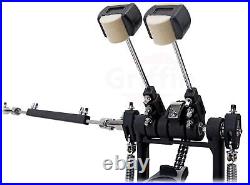 2-PACK Double Bass Drum Pedal & 2-Leg Hi-Hat Stand Drummers Quad Beater Head