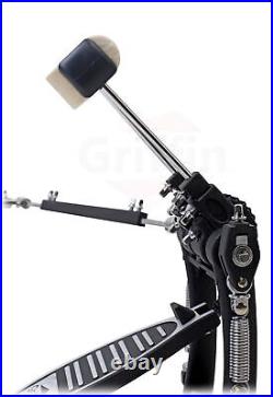 2-PACK Double Bass Drum Pedal & 2-Leg Hi-Hat Stand Drummers Quad Beater Head