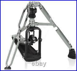 2-PACK Double Bass Drum Pedal & 2-Leg Hi-Hat Stand Drummers Quad Beater Head