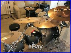 7-Piece DW PDP Drum Kit COMPLETE with Hardware, Cymbals, Double Bass Pedal