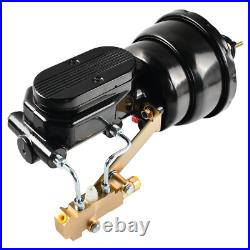 7 Universal Firewall Mount Power Brake Pedal Dual Booster Master Disc/Drum Kit