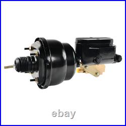7 Universal Firewall Mount Power Brake Pedal Dual Booster Master Disc/Drum Kit