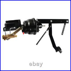 7 Universal Firewall Mount Power Brake Pedal Dual Booster Master Disc/Drum Kit