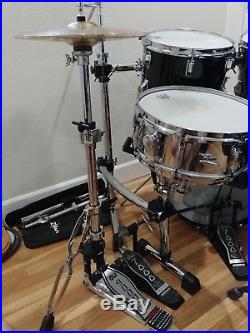 9 Piece Rogers Drum Kit, Cymbals, Drum Rack, Double Base Pedal, Hi Hat Stand