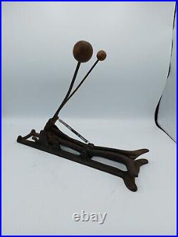 Antique Fishtail Double Bass Drum Pedal, Cast Iron 1900-1914