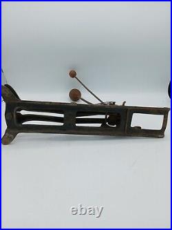 Antique Fishtail Double Bass Drum Pedal, Cast Iron 1900-1914