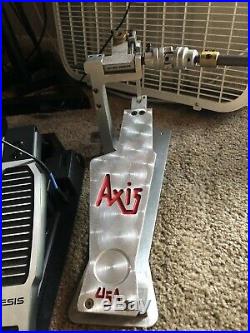Axis AL-2 Longboard Double Bass Drum Pedal Silver with DW Beaters