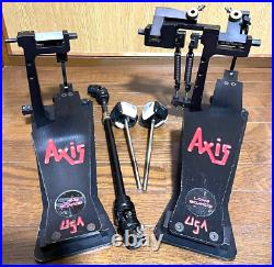 Axis A-L2CB Black Direct Drive Twin Double Drum Pedal Long Boards