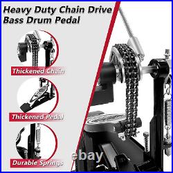 Bass Drum Pedal, Double Bass Drum Pedal Mount Double Chain Drive Foot Percussion