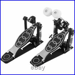 Black Double Bass Drum Pedal Dual Foot Kick Percussion Drum Sets Accessories USA
