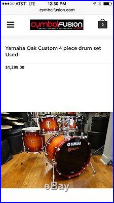 COMPLETE YamahaOakCustom DrumKit withxtra kick, all hardware and DW double pedal