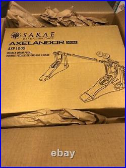DOUBLE BASS KICK DRUM PEDAL SAKAE AXELANDOR AXP1002 Lowest Price Anywhere