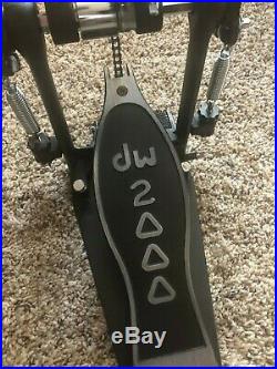 DW 2000 Double Bass drum Pedal new linkage