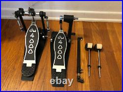 DW 4000 Series Double Bass Drum Pedal Single Chain