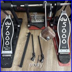 DW 5000 &7000 Double Pedal w DW beater VERY GOOD comes with the case tested
