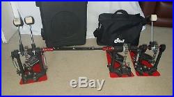DW 5000 Double AND Single Bass Drum Pedals including cases