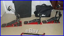 DW 5000 Double AND Single Bass Drum Pedals including cases