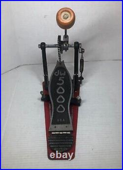 DW 5000 Series Turbo Single Bass Drum Pedal with Wood Head Bass Drum Beater