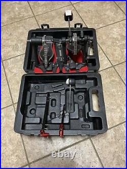 DW 5000 Turbo Double Chain Double Bass Drum Pedal With Hard She'll Molded Case