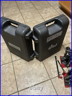 DW 5000 Turbo Double Chain Double Bass Drum Pedal With Hard She'll Molded Case