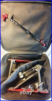 DW 5002TD4 Turbo Black Double Bass Drum Pedal with Carry Case and accessories
