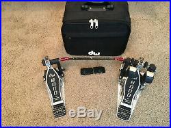 DW 8000 Double Bass Drum Kick Pedal, Soft Case. Ex Used Condition Drum Workshop