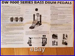 DW 9000 Double Bass Drum Pedal DWCP9002 with case excellent condition