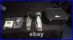 DW 9000 Double Bass Drum Pedal with Bag Case and Accesories
