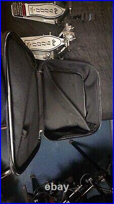 DW 9000 Double Bass Drum Pedal with Bag Case and Accesories