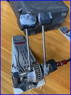 DW 9000 Series Double Bass Drum Kick Pedal, withCase. USED