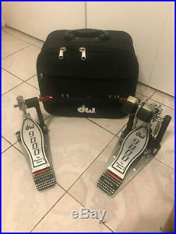 DW 9000 Series Double Bass Drum Pedal Excellent