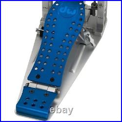 DW Colorboard Machined Direct Drive Double Bass Drum Pedal With Cobalt Footboard