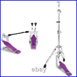 DW MDD Machined Direct-drive Double Bass Drum Pedal and High Hat Stand Purple DW MDD Machined Direct-drive Double Bass Drum Pedal and High Hat Stand Purple
