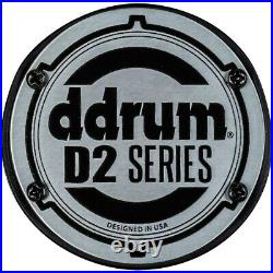 Ddrum D2 8-Piece Double Bass Complete Kit withBlack Hardware Dark Silver Sparkle