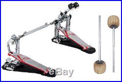 Ddrum QS DBDP Quick Silver Series Double Bass Drum Pedal with 2 Extra Wood Be