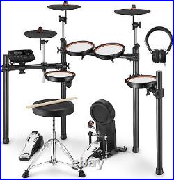 Donner DED-100 Electronic Drum Set With Throne Dual Zone Quiet Mesh Pads