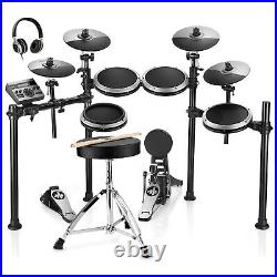 Donner DED-200X Electric Drum Set Dual Zone Snare With Headphones Throne GRAY Donner DED-200X Electric Drum Set Dual Zone Snare With Headphones Throne GRAY