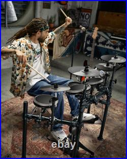 Donner DED-200X Electric Drum Set Dual Zone Snare With Headphones Throne GRAY Donner DED-200X Electric Drum Set Dual Zone Snare With Headphones Throne GRAY