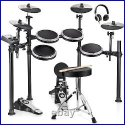 Donner DED-200X Electric Drum Set Dual Zone Snare With Headphones Throne GRAY Donner DED-200X Electric Drum Set Dual Zone Snare With Headphones Throne GRAY