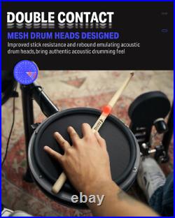 Donner DED-200X Electric Drum Set For Sale With Dual Zone Snare Headphone Throne