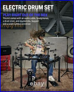 Donner DED-200X Electric Drum Set For Sale With Dual Zone Snare Headphone Throne