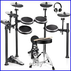 Donner DED-200X Electric Drum Set For Sale With Dual Zone Snare Headphone Throne