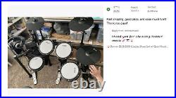 Donner DED-200X Electric Drum Set With Throne Headphones Dual Zone Quiet Pads Donner DED-200X Electric Drum Set With Throne Headphones Dual Zone Quiet Pads