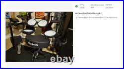 Donner DED-200X Electric Drum Set With Throne Headphones Dual Zone Quiet Pads Donner DED-200X Electric Drum Set With Throne Headphones Dual Zone Quiet Pads