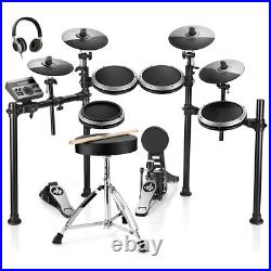 Donner DED-200X Electric Drum Set With Throne Headphones Dual Zone Snare Donner DED-200X Electric Drum Set With Throne Headphones Dual Zone Snare