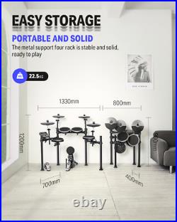 Donner DED-200X Electric Drum Set With Throne Headphones Dual Zone Snare Donner DED-200X Electric Drum Set With Throne Headphones Dual Zone Snare