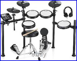 Donner DED-200 Electric Drum Kit Set Quiet Mesh Pads Dual Zone Snare 450+ Sounds