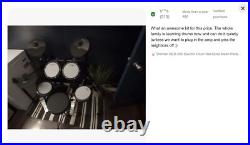 Donner DED-200 Electric Drum Kit Set Quiet Mesh Pads Dual Zone Snare With Throne