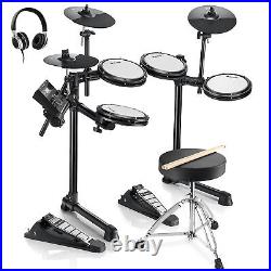 Donner DED-200 Lite Electric Drum Set With Throne Quiet Mesh Pad Dual Zone Snare